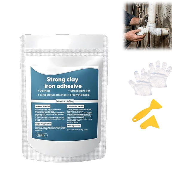 High-Strength Multi-Purpose Repair Clay, High-Strength Multi-Purpose Repair Putty, Strong Clay Iron Adhesive, All Purpose Pool lay for Bonding Plastic Metal Ceramic Wood Tile Glass