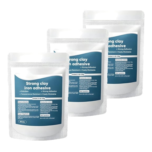 High-Strength Multi-Purpose Repair Clay, High-Strength Multi-Purpose Repair Putty, Strong Clay Iron Adhesive, All Purpose Pool lay for Bonding Plastic Metal Ceramic Wood Tile Glass (1pcs)