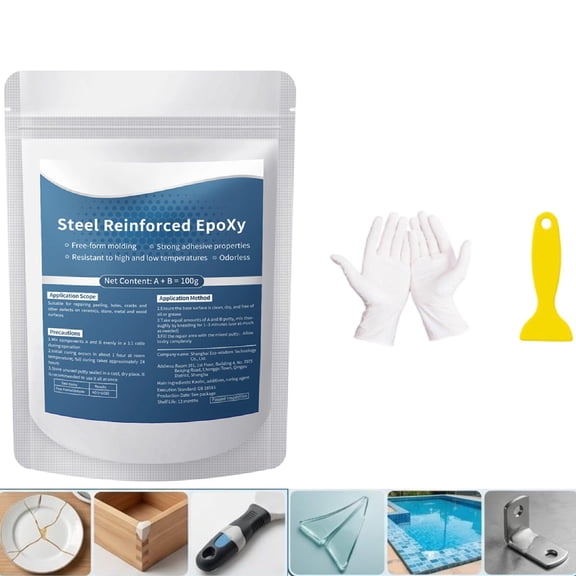 High-Strength Multi-Purpose Repair Clay, High-Strength Multi-Purpose Repair Putty, Strong Clay Iron Adhesive, All Purpose Pool lay for Bonding Plastic Metal Ceramic Wood Tile Glass