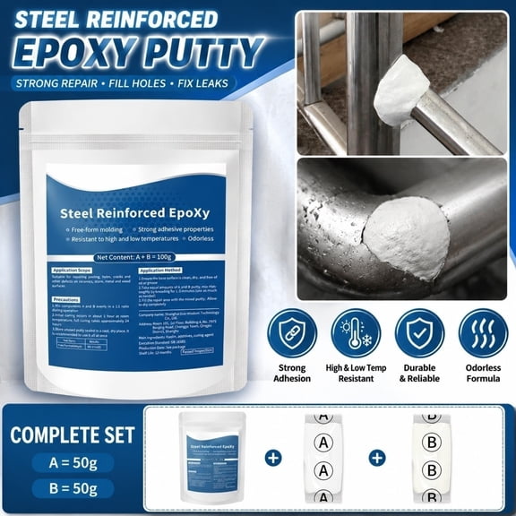 High-Strength Multi-Purpose Repair Clay, Strong Adhesive Putty for Bonding Plastic Metal Ceramic Wood Tile Glass, Waterproof Epoxy Clay for Home DIY Repairs (1PC)