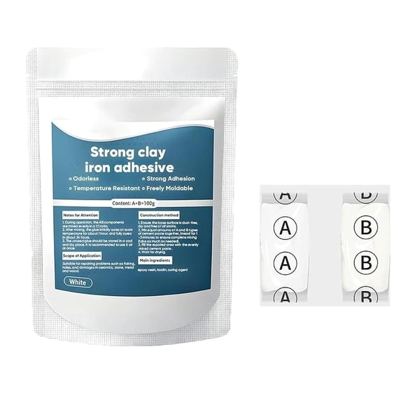 High-Strength Multi-Purpose Repair Clay,Strong Clay Iron Adhesive, for Metal Wood Ceramic Stone Tile and Plastic, Filling Cracks Holes and Surface Repairs