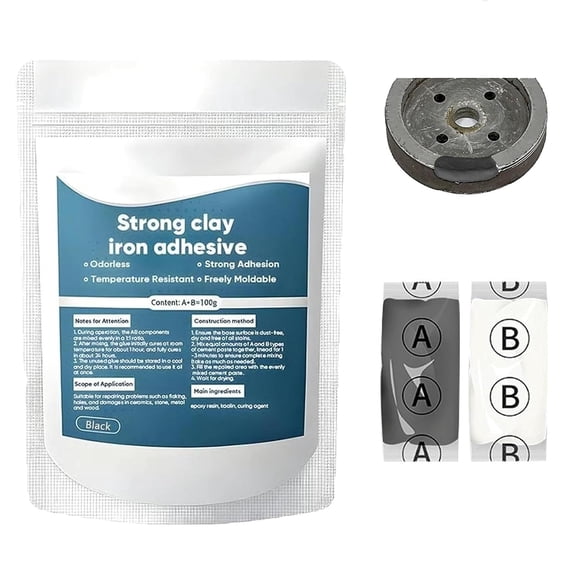 High-Strength Multi-Purpose Repair Clay,Strong Clay Iron Adhesive, for Metal Wood Ceramic Stone Tile and Plastic, Filling Cracks Holes and Surface Repairs