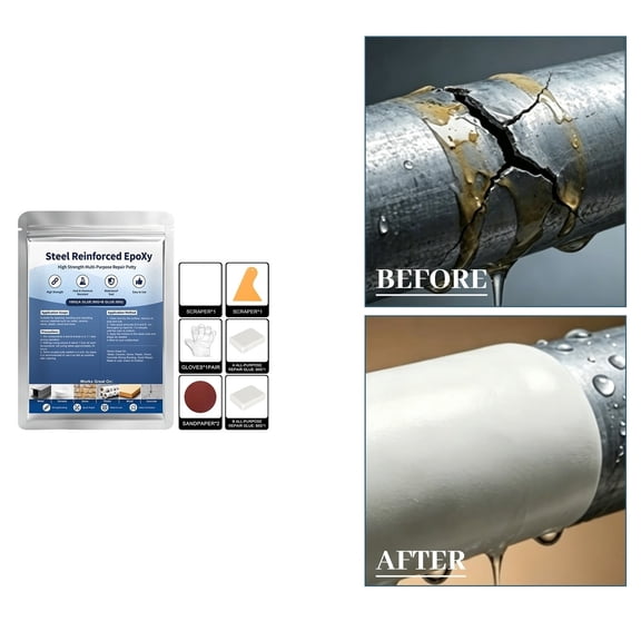 High Strength Multi Purpose Repair Epoxy, Heavy Duty AB Adhesive Glue for Bonding Plastic, Metal, Ceramic, Wood, Tile, Glass, All Purpose Formula for Plumbing, Automotive, DIY Crafts, Blue