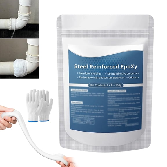 High-Strength Multi-purpose Repair Clay, Steel Reinforced Epoxy Putty, Waterproof Heat-Resistant Epoxy Putty Repair Kit, For Metal Wood Tile Ceramics for Bonding Repairing Sculpting (1PC)