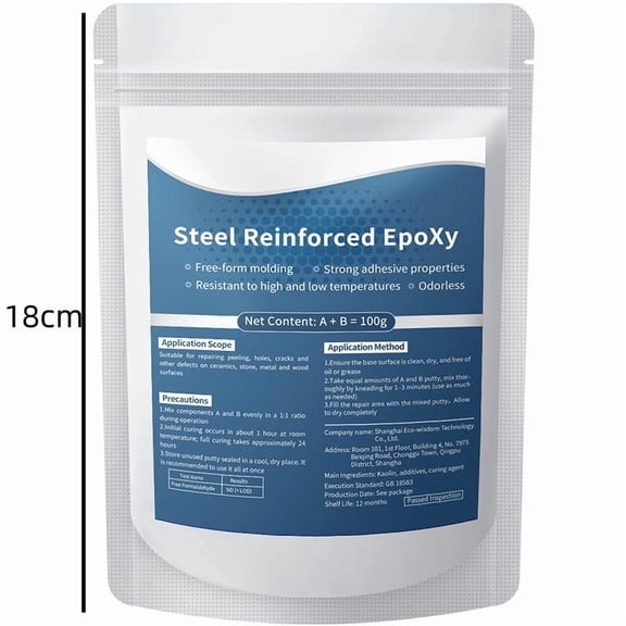 High Strength Repair Paste, Multipurpose Iron Adhesive, Strong Plastic and Metal Bond for Water Tank, Pipe, and Crack Fix, Waterproof, Moldable, Durable for Home Repair
