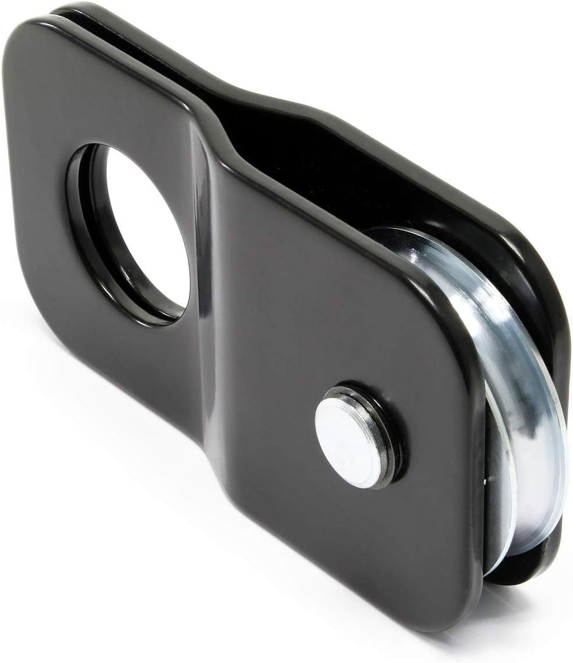 High-Strength Steel Snatch Block Pulley, Universal Heavy-Duty Self-Recovery Winch Accessory For Off-Road Vehicles, Double Pulling Power, Glossy Finish, Compatible With Atv Utv