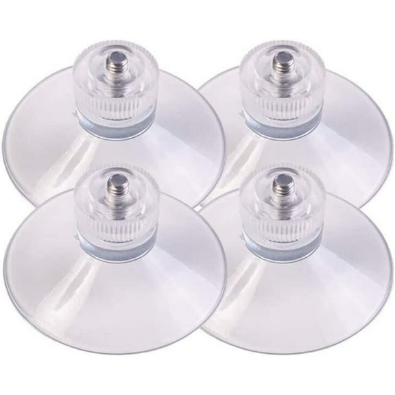 High-Strength Suction Cup For Smooth Surface, Extra Strong Adhesive Clear PVC Glass Suction Pads, Rust Free Waterproof Suction Holder For Bathroom Window Car Shade (Pack Of 6)