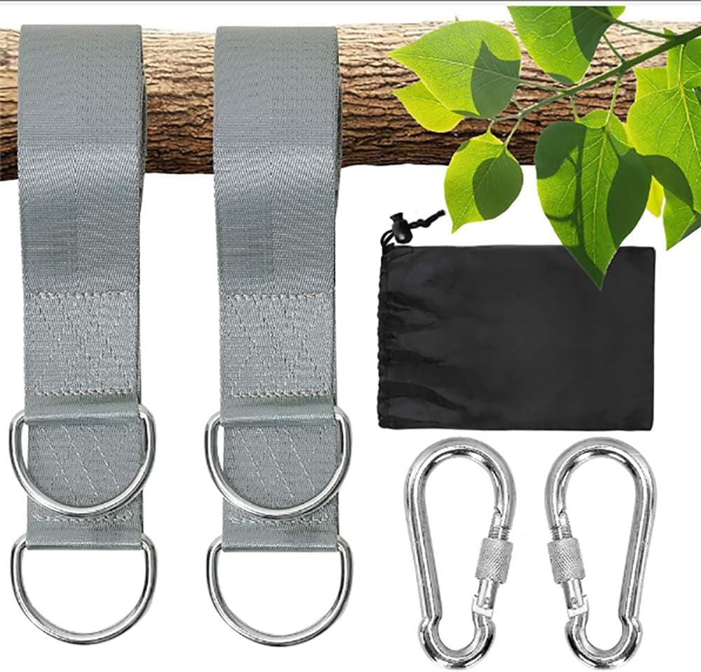 High Strength Tree Swing Hanging Straps with Carabiners for Tire, Disc
