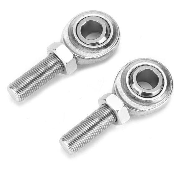 High Strength Universal 1/2-Inch Male Thread Heim Joint Rod End Right Hand Thread Bearing Smooth Rotation Heavy Duty Metal Joint for Car ATV Motorcycle 2 Pack / 1.27 cm 2PCS