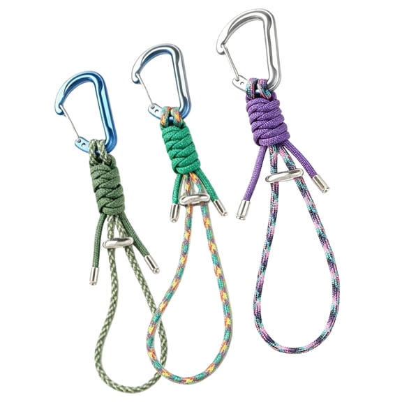 High Strengths Polyester Fiber Rope with Aluminum Clip for Hiking Attachments