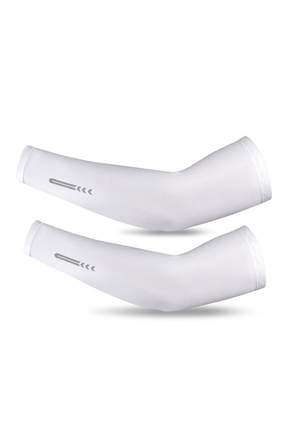 High-Stretch Cooling Arm Sleeves with UPF 50+ UV Protection & Silicone Non-Slip Bands - Ideal for Cycling, Fishing, Running, Outdoor Sports - One Pair for Men, Women, Teens