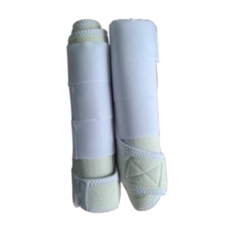 High-Stretch Fabric Protective Lightweight Adjustable Horse Tendon Fetlock Boots for Jumping Turnout Riding Eventing Training Equipments - White