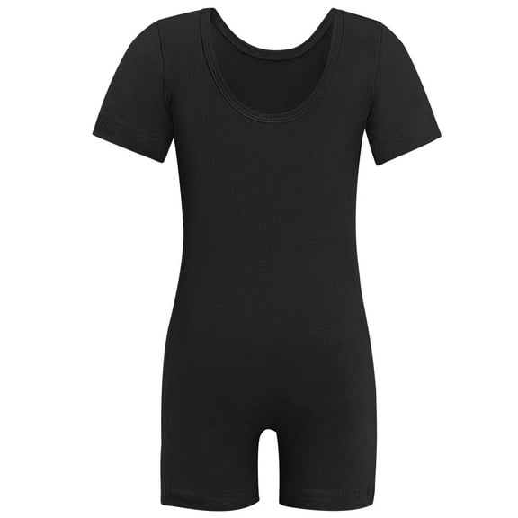 High Stretch Gymnastics Leotards for Girls Toddler Short Sleeve Tank Biketards Tumbling Dance Unitards Kids Dance Costumes
