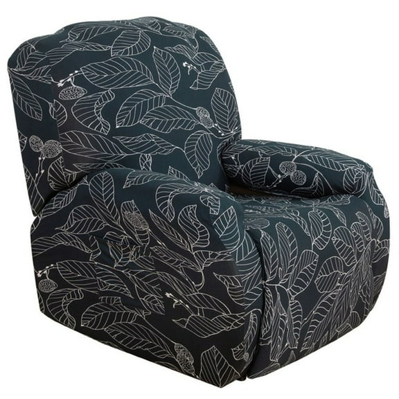 High Stretch Recliner Slipcover Recliner Chair Cover, 4-Pieces Printed Single Seat Armchair Covers Anti-Slip Recliner Cover for Rocking Recliner Armchair-A