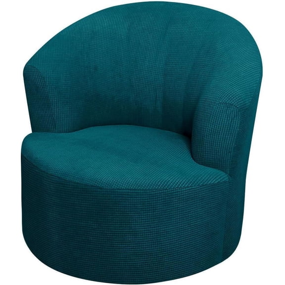High Stretch Swivel Barrel Chair Covers - Jacquard Swivel Sofa Chair Covers - Modern Club Round Armchair Slipcover - Reusable Accent Chair Protectors (Color : 13, Size : 1PCS)