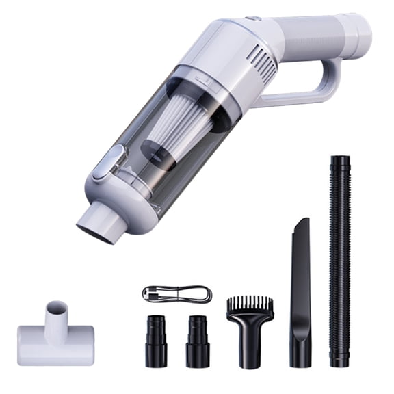 High Suction Handheld Auto Vacuum Cleaner, Multiple Attachment Cordless Car Dust Remover for Comprehensive Clean