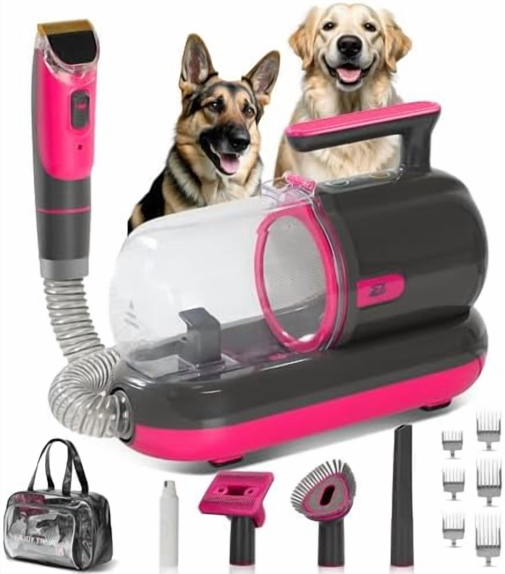 High-Suction Vacuum for Small & Medium Dogs, Compact Hair Collection ...