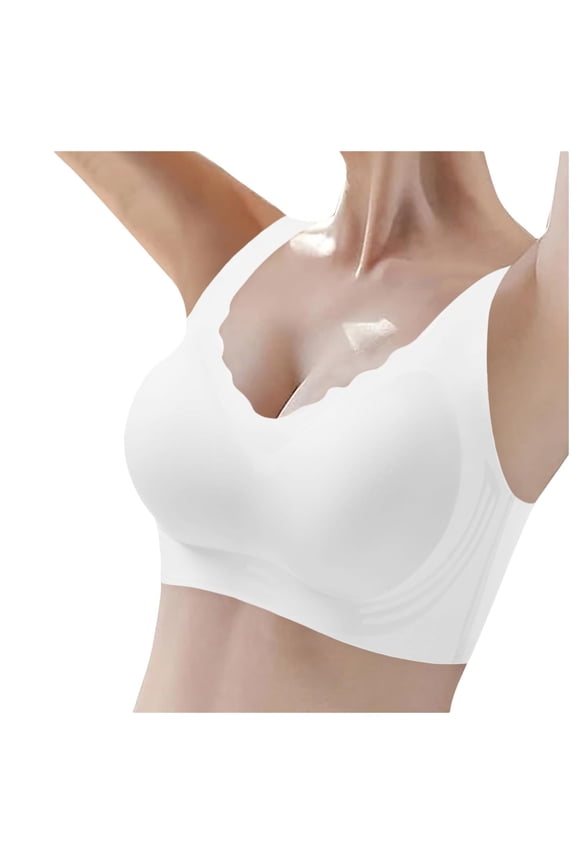 High Support Bras For Women Adjustable Strap Full Coverage Up Bras Comfortable No Underwire Wireless Bras, Bras for High-Intensity Interval Training, Bras with Eco-Friendly Bamboo Fabric