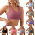 thumbnail image 1 of High Support Sports Bra With Removable Padding Yoga Tank Top For Running Training Non Comfort, L, Red, 1 of 6