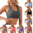 thumbnail image 1 of High Support Sports Bra With Removable Padding Yoga Tank Top For Running Training Non Comfort, S, Dark Gray, 1 of 6
