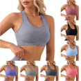 thumbnail image 1 of High Support Sports Bra With Removable Padding Yoga Tank Top For Running Training Non Comfort, S, Light Gray, 1 of 6