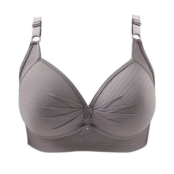 High Support Sports Bras for Women New Womens Push up Bras Adjustable Wirefree Breathable Everyday Bra Comfort No Underwire Bralettes Style B-2 Gray