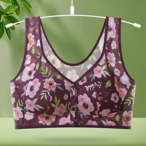 High Support Wireless Bras For Women, Full Coverage Adjustable Strap Bras With No Underwire, Comfortable Everyday Bras For Large Busts