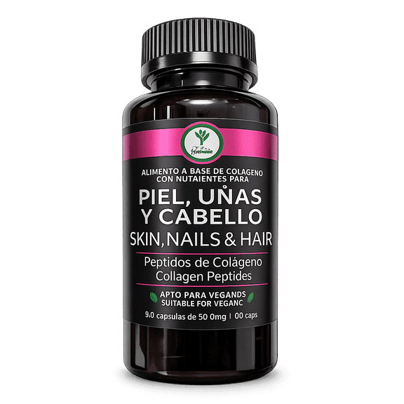 High Supreme Collagen Peptides for Skin, Nails & Hair  500mg per Serving  90 Vegan Capsules  Plant-Based Formula for Skin Elasticity, Hair Strength & Nail Support  Non-GMO Dietary Supplement