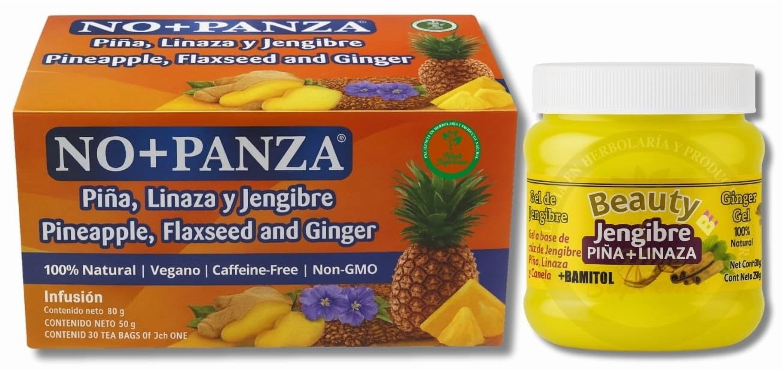 High Supreme Combo Pack – Herbal Tea + Ginger Gel – 30 Tea Bags + 250 g Gel – Ginger, Pineapple, Cinnamon & Flaxseed Blend – 100% Natural, Vegan, Caffeine-Free – Traditional Herbal Infusion
