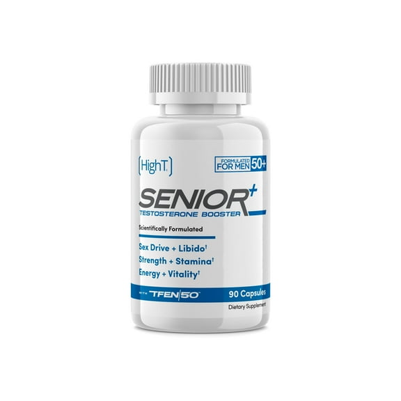 High T Senior+ Prostate & Testosterone Support Boost Vitality, Heart Health, Sleep, & Libido 90 Capsules