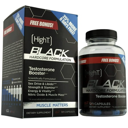 High T Black - Natural Testosterone Booster Hardcore Formulation! - 120 Capsules