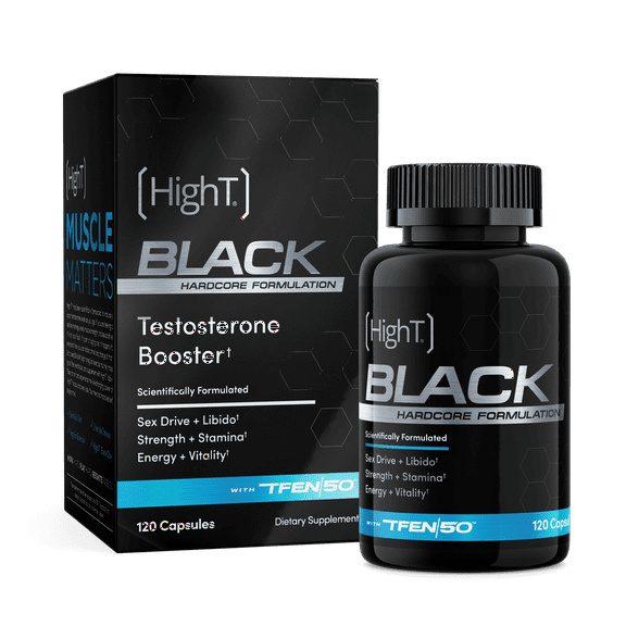 High T Black Natural Testosterone Booster Hardcore Formulation 120 Capsules