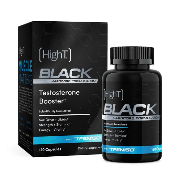 High T Black - Natural Testosterone Booster Hardcore Formulation! - 120 Capsules