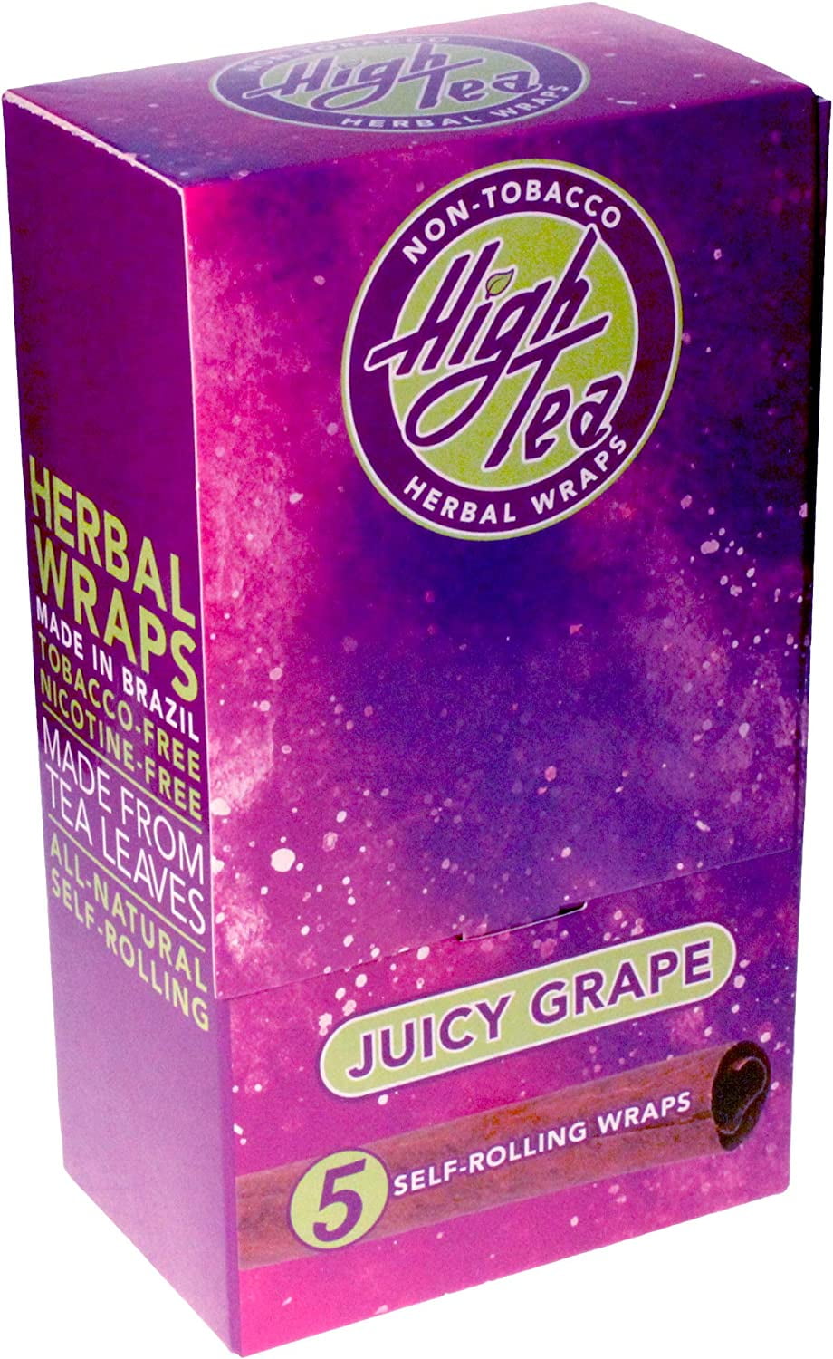 High Tea Non Tobacco All Natural Herbal Smoking Wraps Juicy Grape