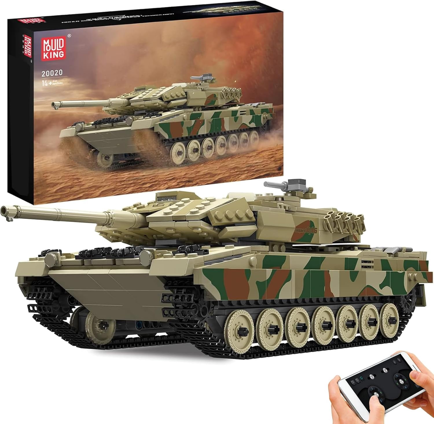 High-Tech MOC Leopard 2 Tank Toy,Military Vehicles Construction Blocks ...