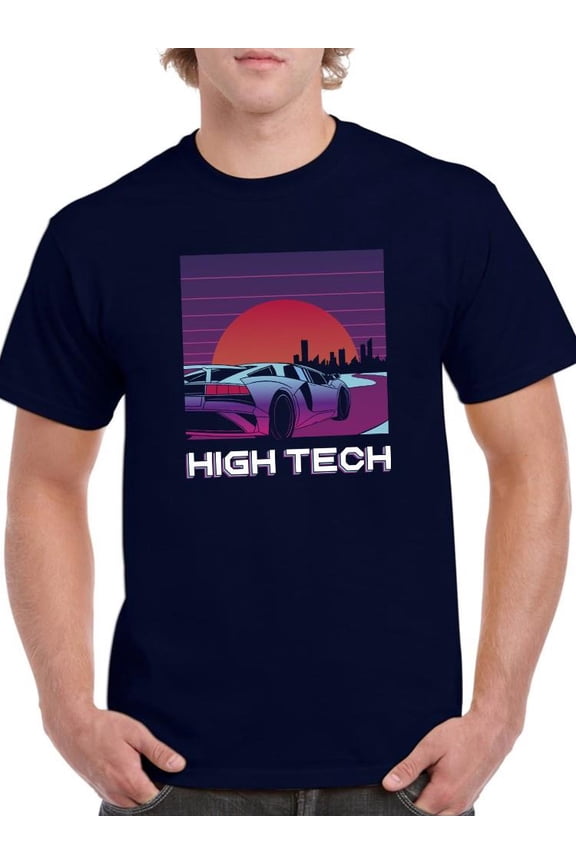 High Tech. Neo City T-Shirt Men -Smartprints Designs, Male Large