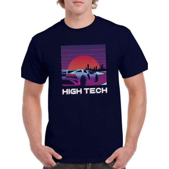 High Tech. Neo City T-Shirt Men -Smartprints Designs, Male XX-Large