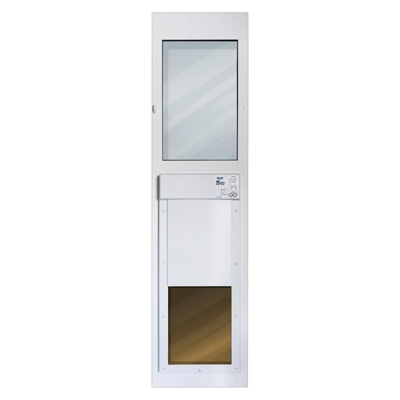 High Tech Pet Power Pet Patio Panel for Sliding Glass Door Installations, Double Pane, Low E,  Lg Reg Height (81.25" x 14") - Wi-Fi Smartphone Controlled