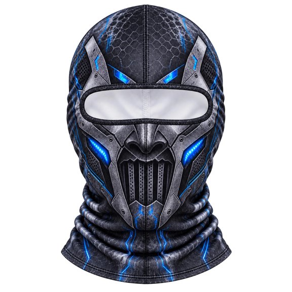 High‑Tech Robot Graphic Balaclava, Novelty Winter Full Head Cover, Perfect For Snow Ski Trips, Outdoor Adventure Travel And Unique Holiday Gifts For Sci‑Fi Fans
