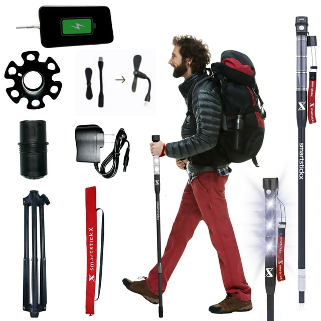 High Tech Trekking Pole Aircraft Grade Aluminum Alloy, inBuilt Power