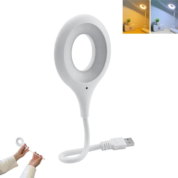 High-Tech Voice-Activated USB LED Lamp, Flexible Hose LED Voice-Activated Desk & Bedside Lamp, Portable Plug-in Bedside Light for Bedroom, Office, Dorm, Hallway (1pcs) P