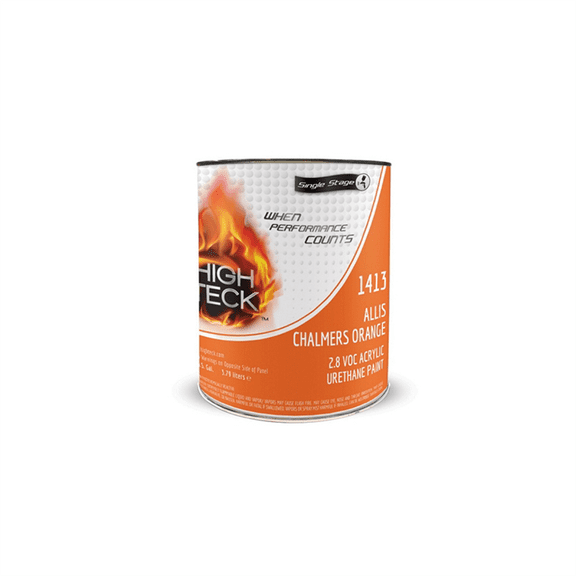 High Teck Products 1413-1 Series 1400 Acrylic Urethane Factory Pack 2K Single Stage Paint, 1 gal, Allis Chalmers Orange