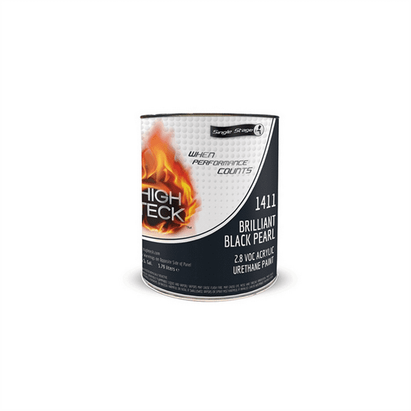 High Teck Products 1411-1 Series 1400 Acrylic Urethane Factory Pack 2K Single Stage Paint, 1 gal, Brilliant Black Pearl
