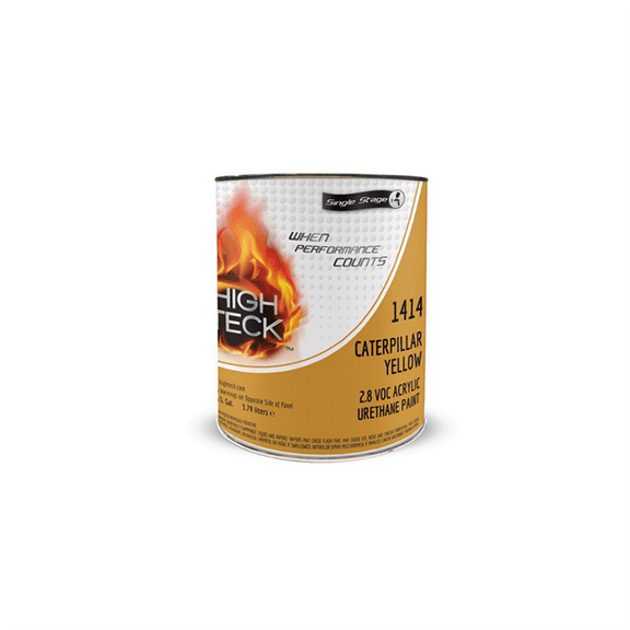 High Teck Products 1414-1 Series 1400 Acrylic Urethane Factory Pack 2K Single Stage Paint, 1 gal, Caterpillar Yellow