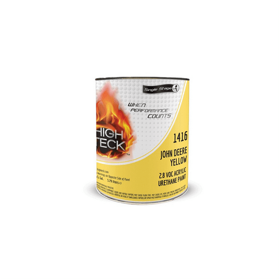 High Teck Products 1416-1 Series 1400 Acrylic Urethane Factory Pack 2K Single Stage Paint, 1 gal, John Deere Yellow