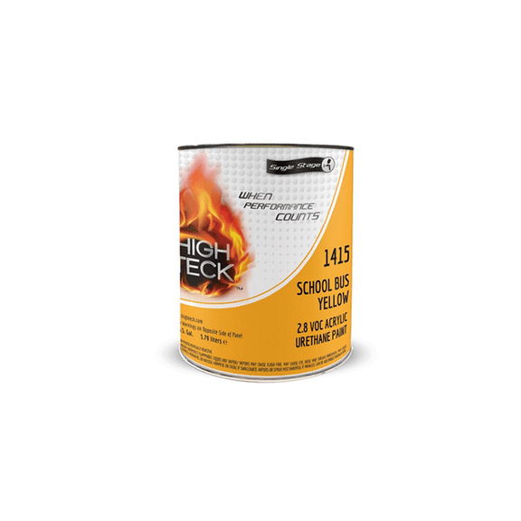 High Teck Products 1415-1 Series 1400 Acrylic Urethane Factory Pack 2K Single Stage Paint, 1 gal, School Bus Yellow