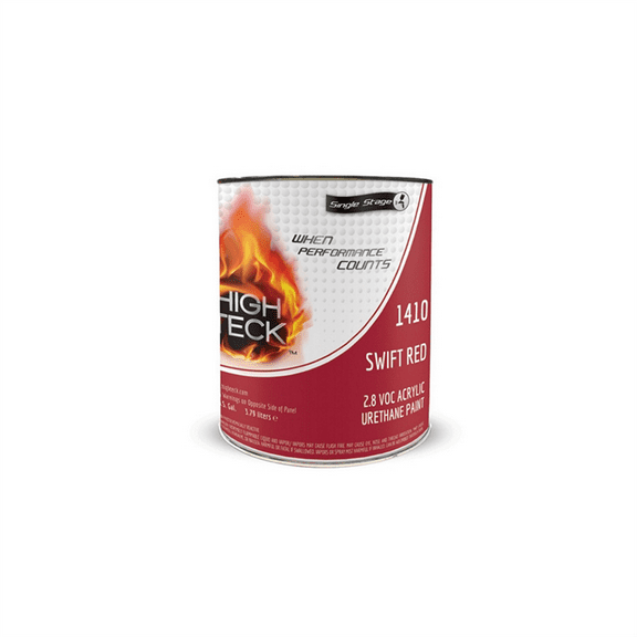 High Teck Products 1410-1 Series 1400 Acrylic Urethane Factory Pack 2K Single Stage Paint, 1 gal, Swift Red