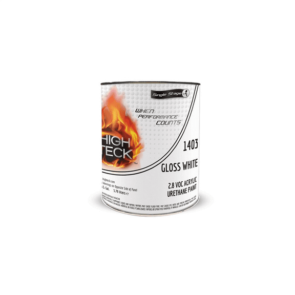 High Teck Products 1403-1 Series 1400 Acrylic Urethane Factory Pack 2K Single Stage Paint, 1 gal, White