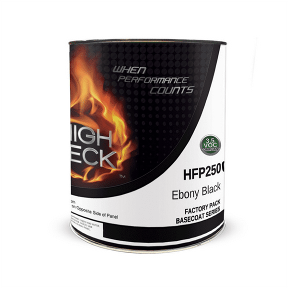 High Teck Products HFP250C-1 Series HFP Low VOC Urethane Basecoat, 1 gal, Black, 6.8 lb/gal VOC