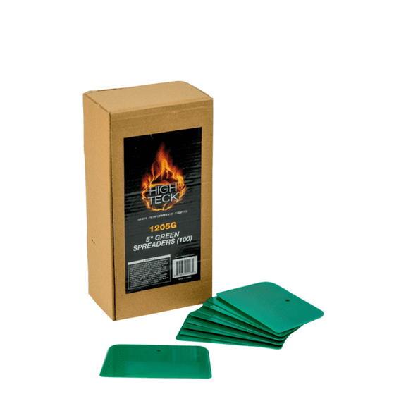 High Teck Products 1205G Spreader, 5 in W, Plastic, Green, Tapered Edge